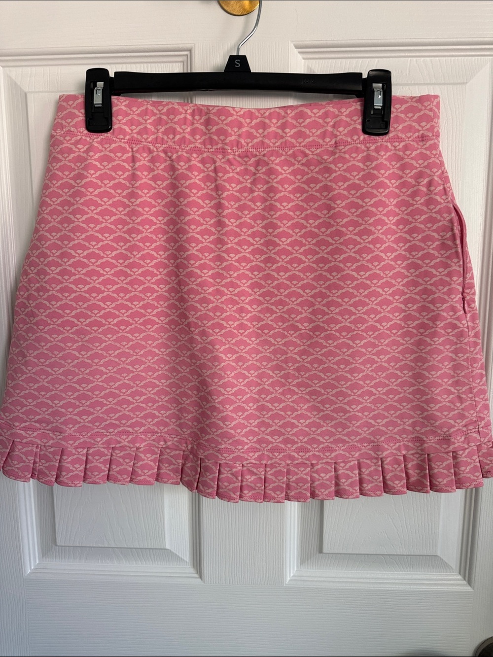 J. McLaughlin Pink Skirt with Pleated Hem-Medium